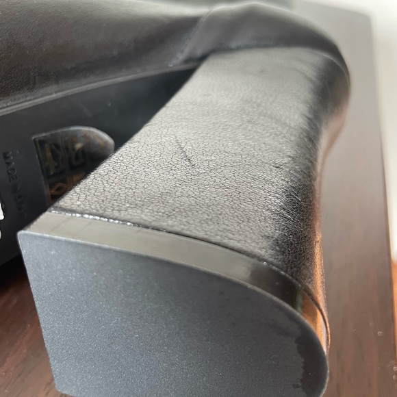 Stuart Weitzman Flareblock Stretch Lambskin Leather Ankle Booties - Picture 8 of 11